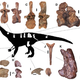 Some of the preserved bones of the newly discovered dinosaur, Ledumahadi mafube.